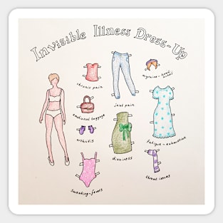 Invisible illness Dress-Up Sticker